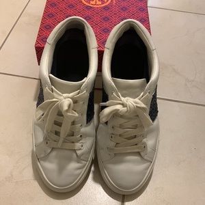 Tory Burch Calf Leather Sneaker in snow white US 6.5